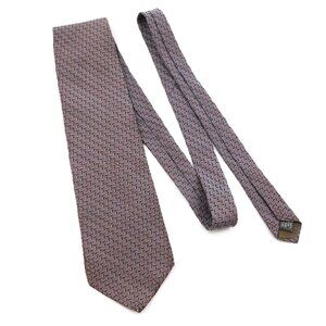 Vintage Mens Calvin Klein Colorshift Purple Grey and Blue Diamond Silk Tie